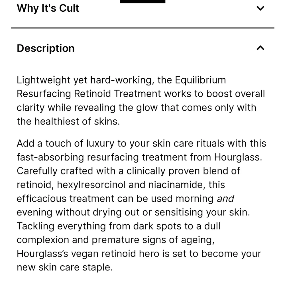 🟠 4 for $25 🟠 HOURGLASS EQUILIBRIUM RESURFACING RETINOID TREATMENT